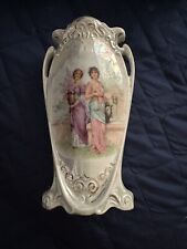 Vintage Pearlescent Porcelain Vase Marked Victoria Czechoslovakia 1910-1938 picture
