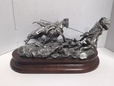 “When War Chiefs Meet” Chilmark Pewter Sculpture by Don Polland Missing Axe picture