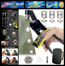 Grommet Tool Kit 1/2 1/4 3/8, Heavy Duty Tarp Grommet Kit for Fabric picture