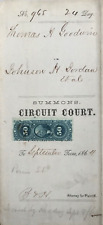 Marion County Indiana orig 1864 Circuit Court Summons picture