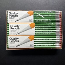 Vintage Quality Pencils Burlington Northern Safety & Courtesy Pay 6 Dozen No 2 picture