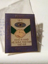Lions Club Pins Hand in Hand we serve  Perry Franklin Dauphin Juniata 1987 88 picture