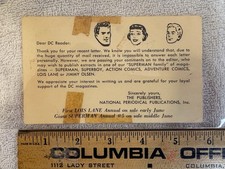 RARE SCARCE 1962 DC Comics 