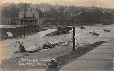 H61/ Akron Ohio RPPC Postcard c1913 Flood Disaster Howard St Homes 164 picture
