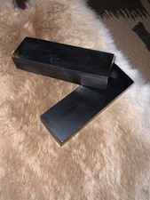 BUFFALO HORN KNIFE HANDLE BLOCK, 5” X 1 1/2” X 1”, Black, Knife Making Supply picture
