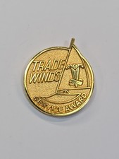 Trade Winds Employee Service Award Lapel Pin Gold Color picture