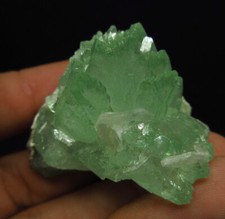 Pointed Green Apophyllite with stilbite # 7732 picture