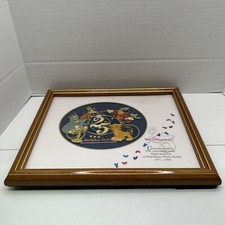 LE OLD Walt Disney World 25th Anniversary Framed Set Mickey Goofy Tinker Simba + picture