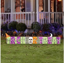 Gemmy 9081026 Flat-tastics LED Prelit Trick-or-Treat Yard Sign Halloween NEW picture