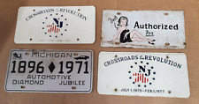 4 Vintage License Plate Plates Vanity Booster New Jersey 76 diamond jubilee picture