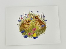 NWF Backyard Haven Bunny & Butterfly Greeting Card J. Mizell Spring Easter small picture