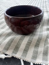 Handcrafted Vintage CA Redwood  Wood Bowl 4.5” X 2.5” Tall Table Decor Burled picture