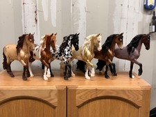 Breyer OF Model Horse BF Scandi 😮 GLOSSY Appy Bay Roan Gold Pinto Dun =)💥💥💥 picture