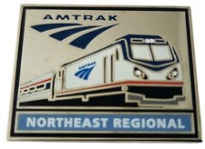 Amtrak Northeast Regional Train Route Collector Edition Enameled Lapel Hat Pin C picture