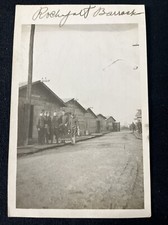 WW1 WWI US Army In Rochefort, France AEF Barracks Group RPPC Photo Postcard Rare picture