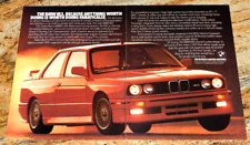 1987 BMW M3 E30 Original Magazine Advertisement Small Poster picture