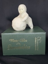 1988 SNOWBABIES Dept 56 “I’m Making Snowballs” Figurine & Original Box picture