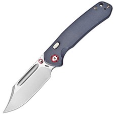 CJRB Bowie Pyrite Folding Knife 3.35 in Gray G-10 AR-RPM9 Clip Point Stonewash picture