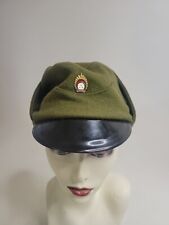 Latvia Military Cap Hat Green W/Visor -HAS COLOR FADING picture