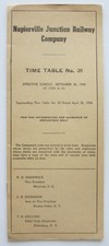 Vintage 1954 Napierville Junction Railway Timetable No. 31 Rouses Point New York picture