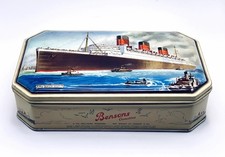 Vtg Bensons Queen Mary English 16 0z Toffee Tin, made in England  picture