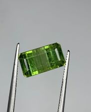 4.40Ct Beautiful Natural Green Color Tourmaline Emerald cut From Afghanistan  picture
