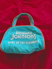 Vintage Howard Johnson's Turquoise   Zippered Bag Handles Over 65 years old  picture