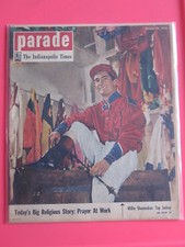 WILLIE SHOEMAKER jockey PARADE magazine The Indianapolis Times October 10, 1954 picture