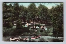 Oconomowoc WI-Wisconsin, Private Residence, Golden Lake, Vintage c1909 Postcard picture