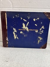 Vintage 1971-1974 Hospital Surgical Ledger Log Book Medical Paper Ephemera picture
