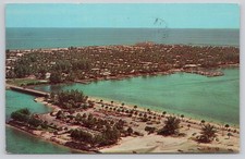 Riviera Beach FL Aerial Foster Memorial Park Palm Beach Shores 1967 Postcard picture