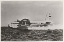 Vintage rppc SAS Det Norske Luftfartselskap DNL Short S-25/v 