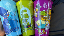 The Simpsons Halloween Printed Plastic Cold Cups Set of 3 jack in the box picture