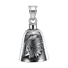 Motorcycle Guardian Bell Biker Rider Bell Good Luck Indian Head Portrait Bell picture