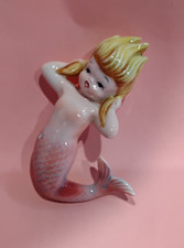 Vintage mermaid Ceramic Napco Japan 1950's Lovely Pink Hue picture