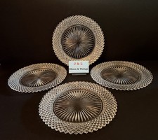 Anchor Hocking Miss America Set Of 4 Clear Glass Salad Plates 8.5