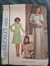 Vogue McCalls Fancy Dress/Top Pattern 4828 Bust 34 picture