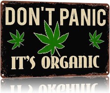 Don'T Panic It'S Organic Vintage Aluminum Tin Metal Signs Home Décor 8x12 picture
