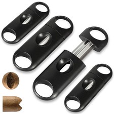 V-Cut Cigar Cutter Wedge Cut Portable Cigar Cutters for Men(4Pack, Black) picture