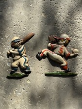 Vintage 1970s Sexton Cast Iron Baseball Player Wall Decor Man Cave Bar Bedroom picture