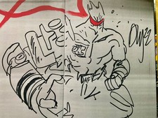 DANIEL WARREN JOHNSON ORIGINAL ART Murder Falcon SIGNED SKETCH 1 absolute batman picture