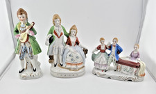 Vintage Porcelain Figurines Made In Occupied Japan Hand Painted Set of 3 picture