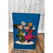 Vintage 1981 Disney Mickey Mouse Disco Record Tote 12 Books 11 Records 33 RPM picture