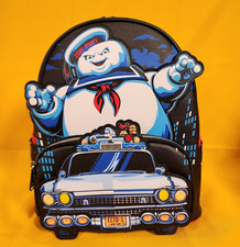 Loungefly Ghostbusters Stay Puft Man Chasing Ecto - 1 Light UP Mini Backpack NEW picture