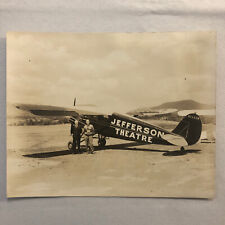 Vintage Airplane Plane Photo Photograph Print Jefferson Theatre Aircraft picture