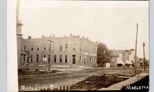 MARLETTE STREET marlette mi real photo postcard rppc Michigan downtown shop picture