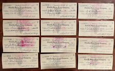 Vintage Paper 1955 Bank Ephemera - 12 Cashed Checks - Fidelity Union Trust Co. picture