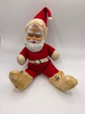 Vintage Jestia Japan Rubber Face Santa Doll with Jingle Bell Boots 13” picture