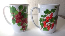 2 Seymour Mann Coffee Mugs Cups Framboisier & Groseiller Rouge Raspberry Currant picture