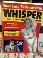 MAG: WHISPER-JAN 1960- ELVIS PRESLEY-MOB MURDERS-PSYCHO WARD G/VG picture